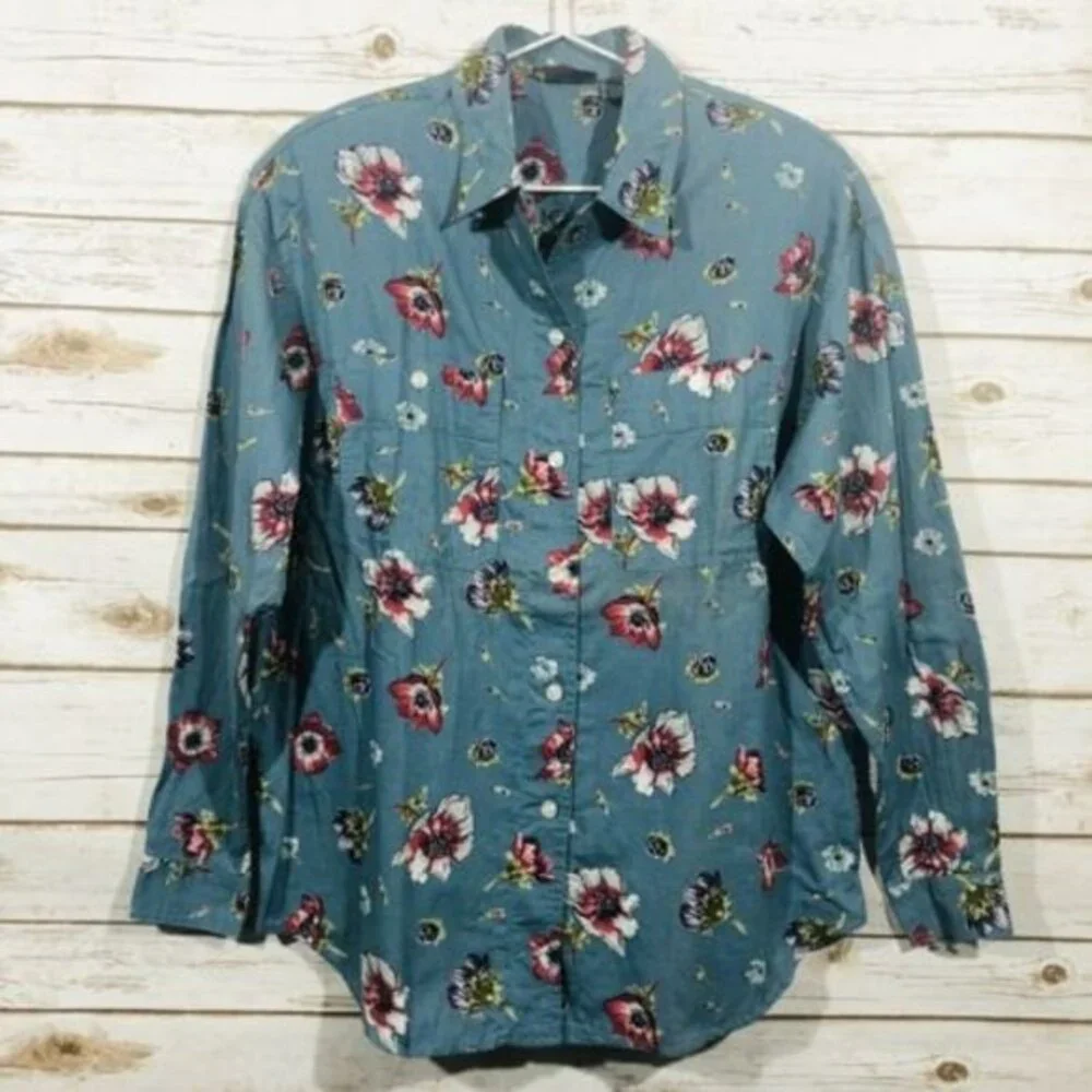 Liz wear Floral Long Sleeve Blouse Size M  NWOT